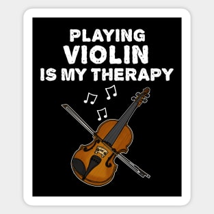 Playing Violin Is My Therapy, Violinist Musician Funny Sticker